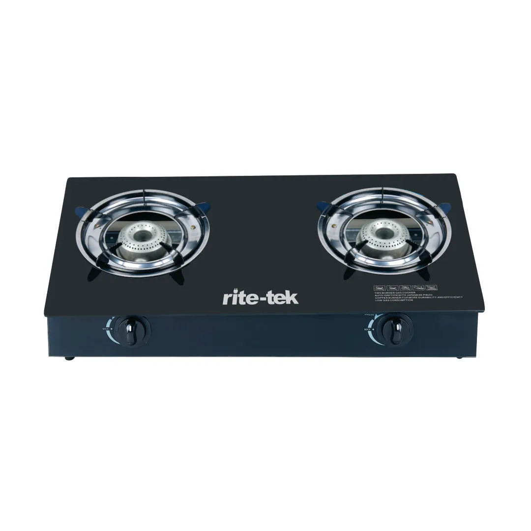 Rite-Tek Double-Burner Glass Gas Cooker – TG-180